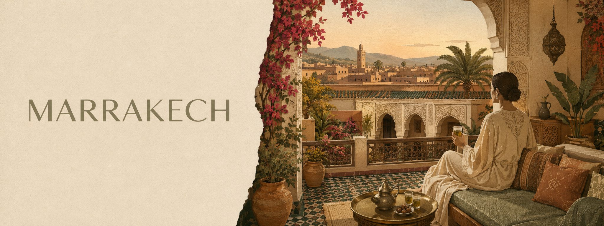 Riad courtyard in Marrakech